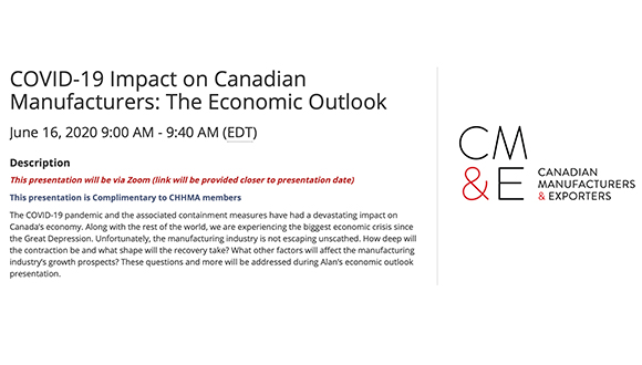 How Has COVID-19 Impacted Canadian Manufacturers and the Economy?  Find Out on June 16th.