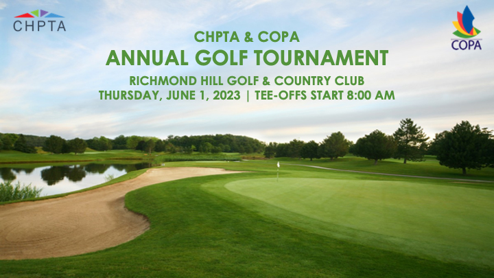 Register Now for CHPTA/COPA Ontario Golf Tournament on June 1st