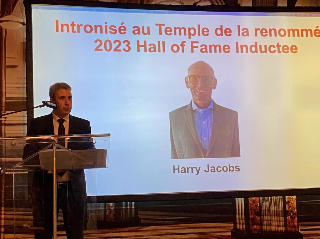 Yvon Manny from DuraVent recapping Harry Jacob’s career.